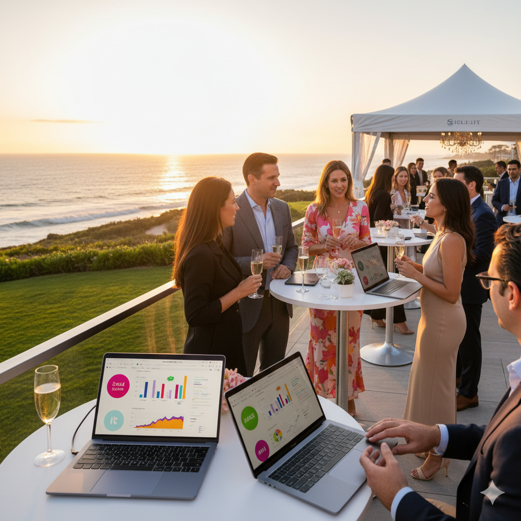 Luxury tech networking event at Hamptons Tech Week with entrepreneurs and investors