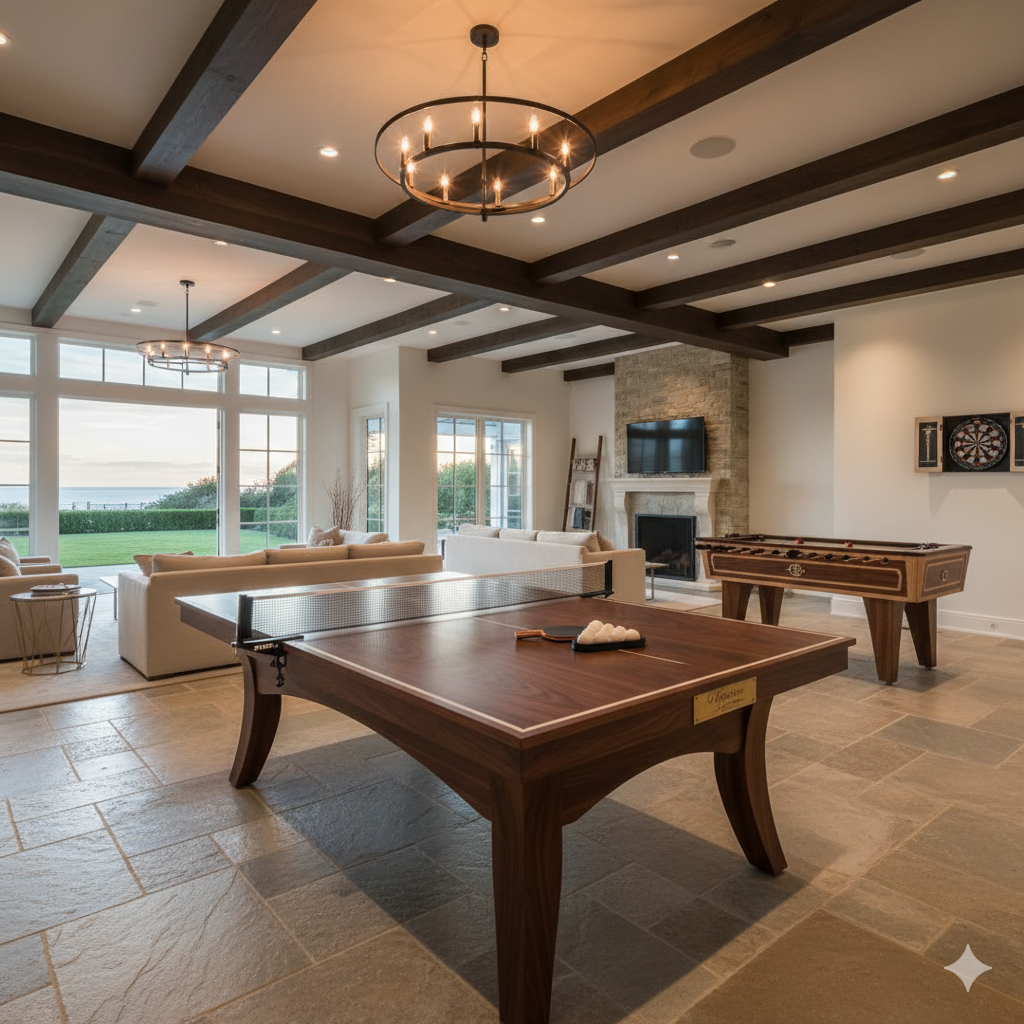 Ping Pong Table: The Hamptons Home Game Room Essential