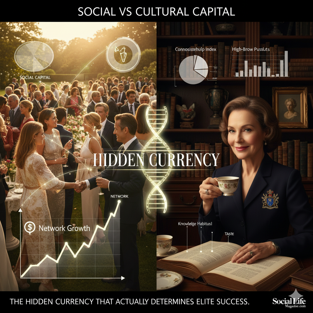 Social vs cultural capital in action at exclusive Hamptons networking event