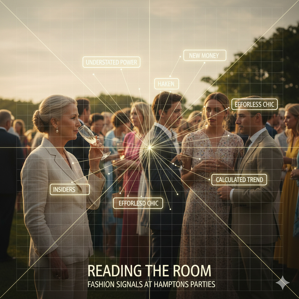 Reading the Room: Fashion Signals at Hamptons Parties