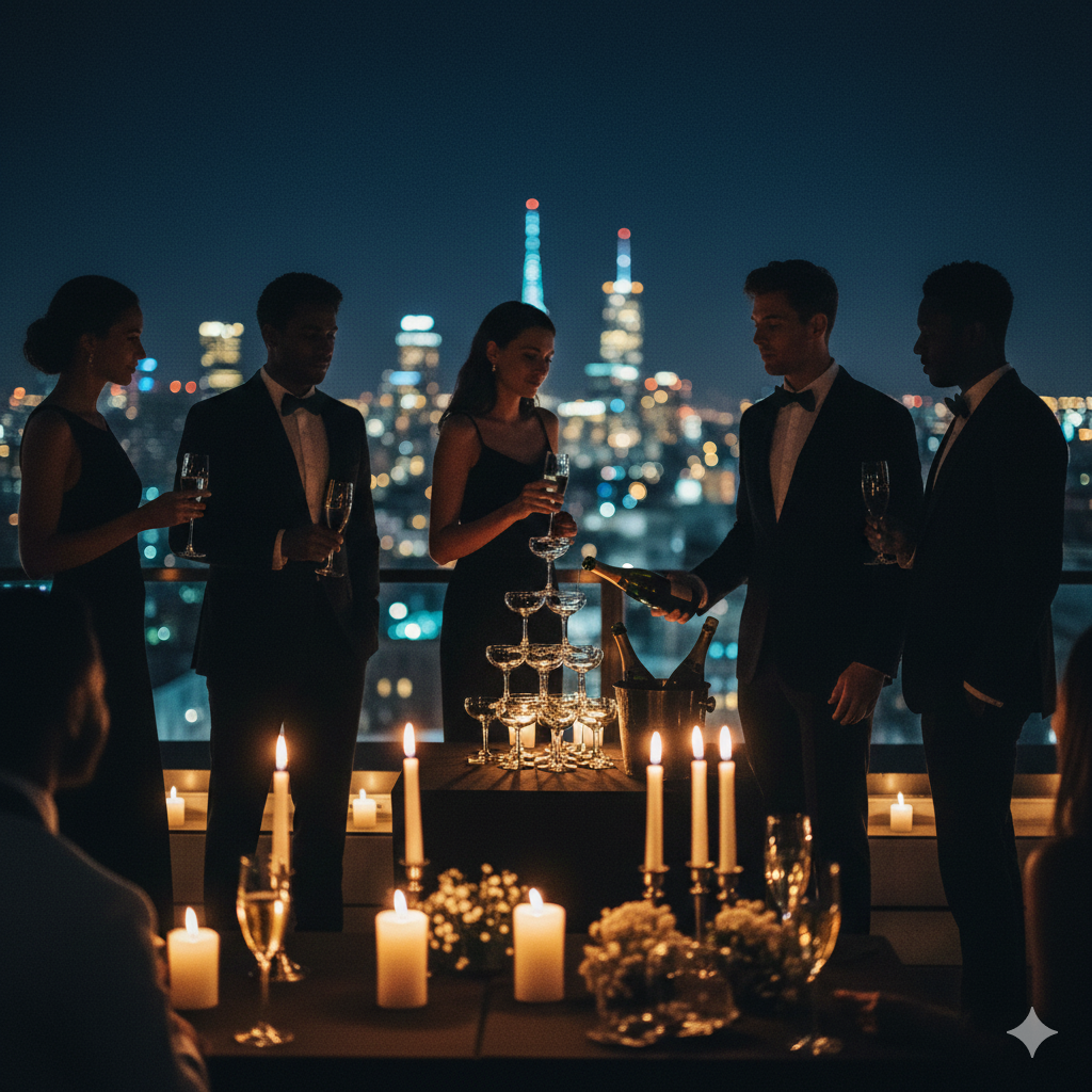 Exclusive speed dating event at a private Manhattan club with skyline views