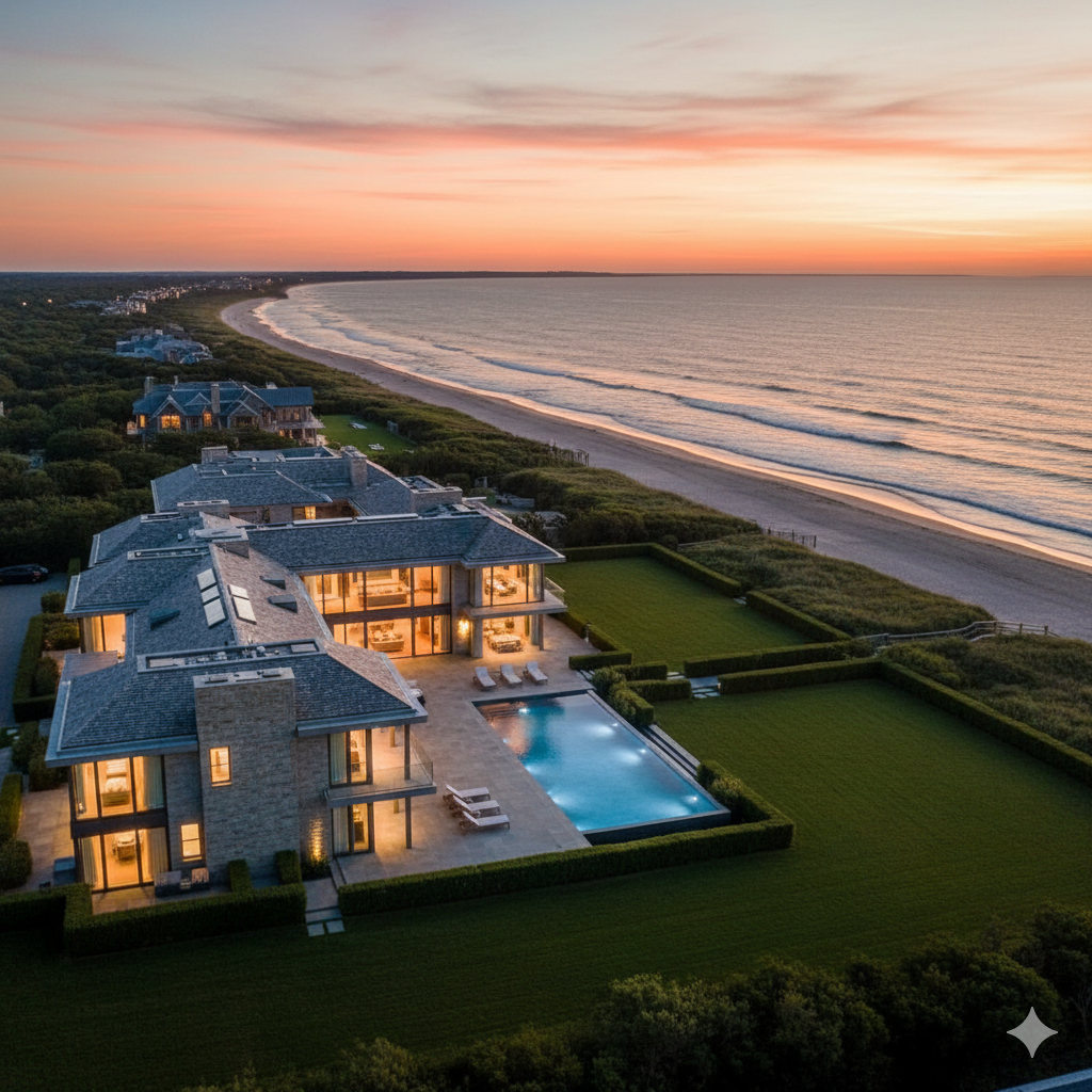 Luxury Hamptons oceanfront estate representing wholesale real estate investment opportunity