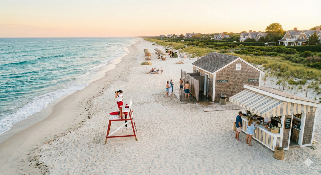 What Makes Sagg Main Beach DifferentThe beach stretches along pristine Atlantic coastline, offering everything the premium beaches promise without the social circus. Lifeguards patrol during season. Restrooms and showers function properly. A concession stand serves beach essentials.