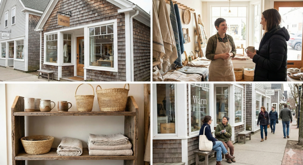 Warm shop Amagansett curated clothing jewelry and lifestyle boutique