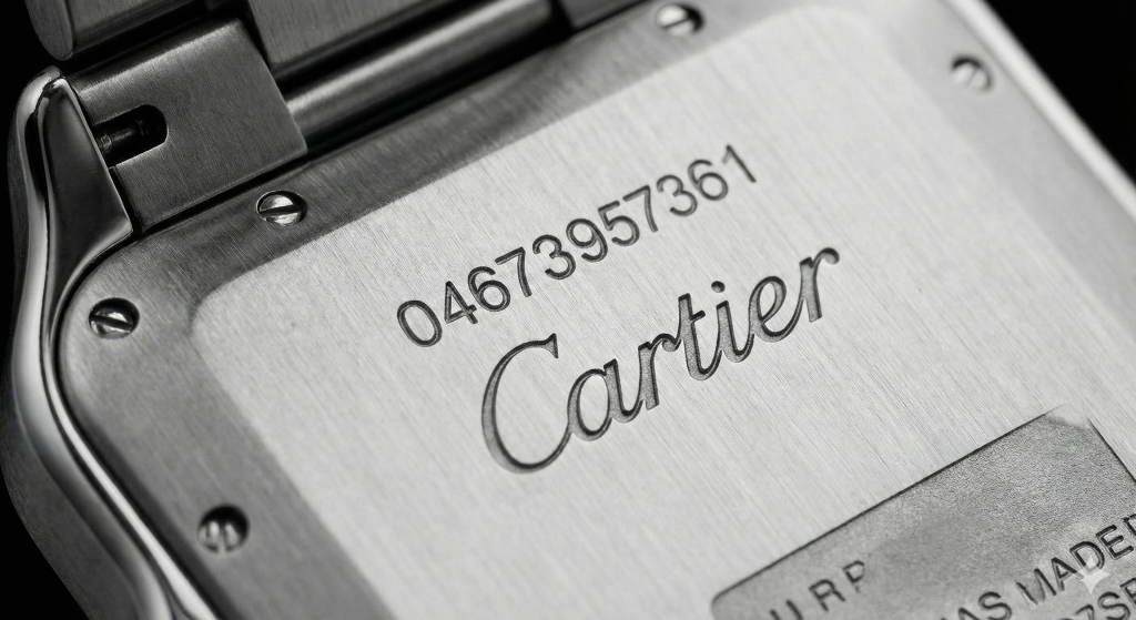 Authentic Cartier engravings are crisp, deep, and perfectly executed.
