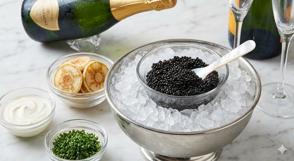 Preparing Caviar for Service