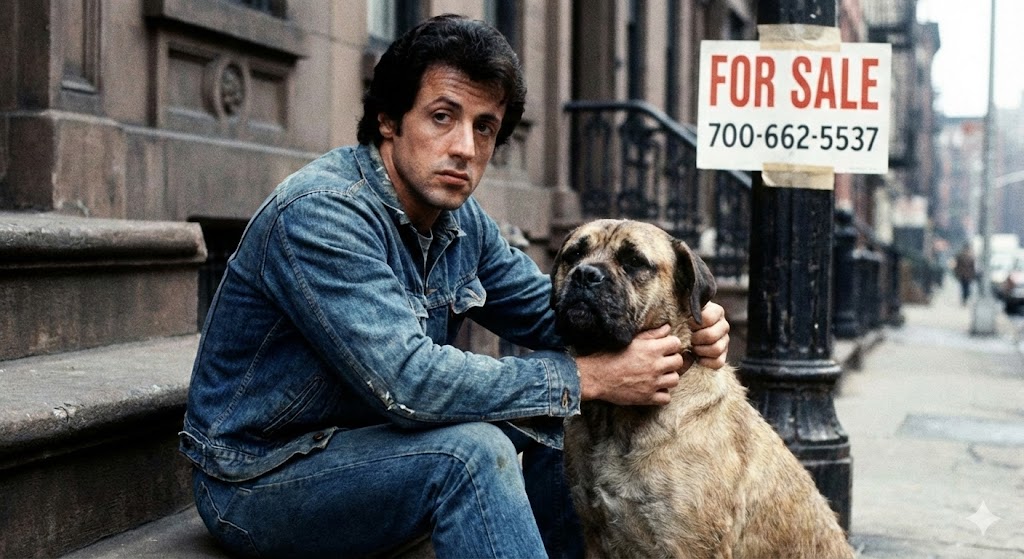 Sylvester Stallone and his Bull Mastiff