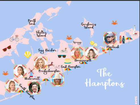 celebrities in the Hamptons