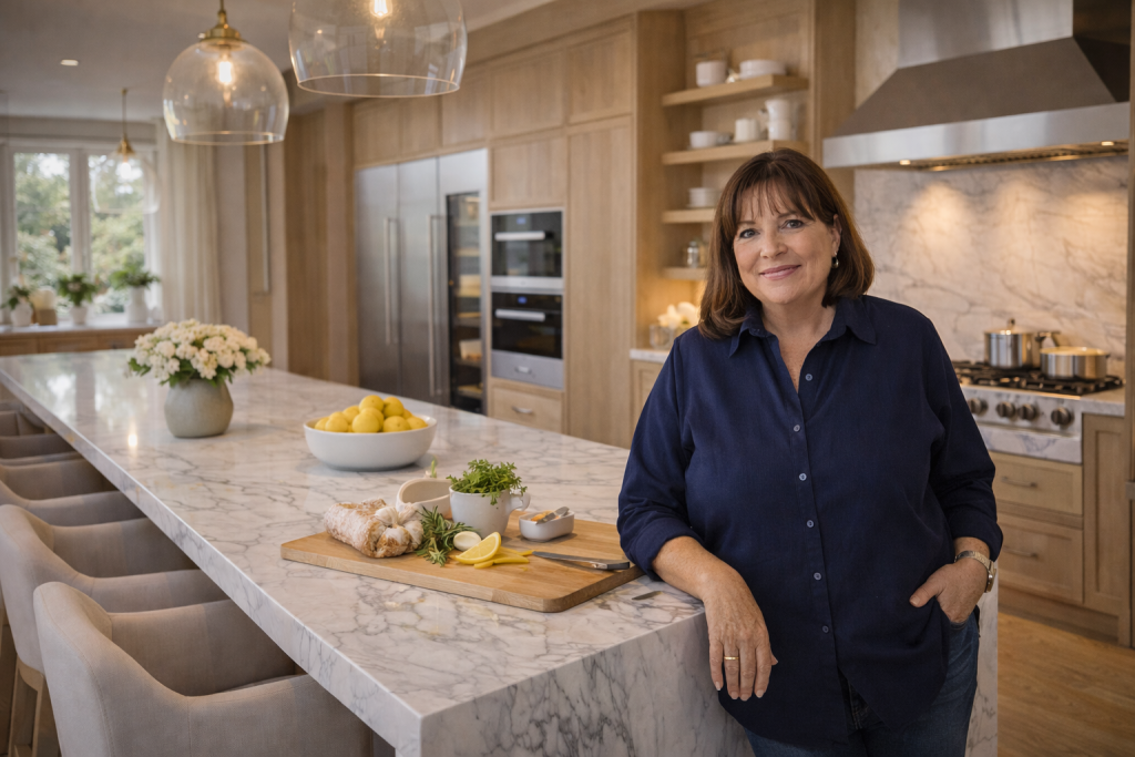 Ina Garten in a bright kitchen