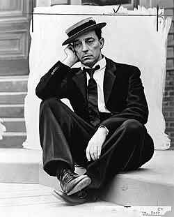 Buster Keaton Sits Sadly
