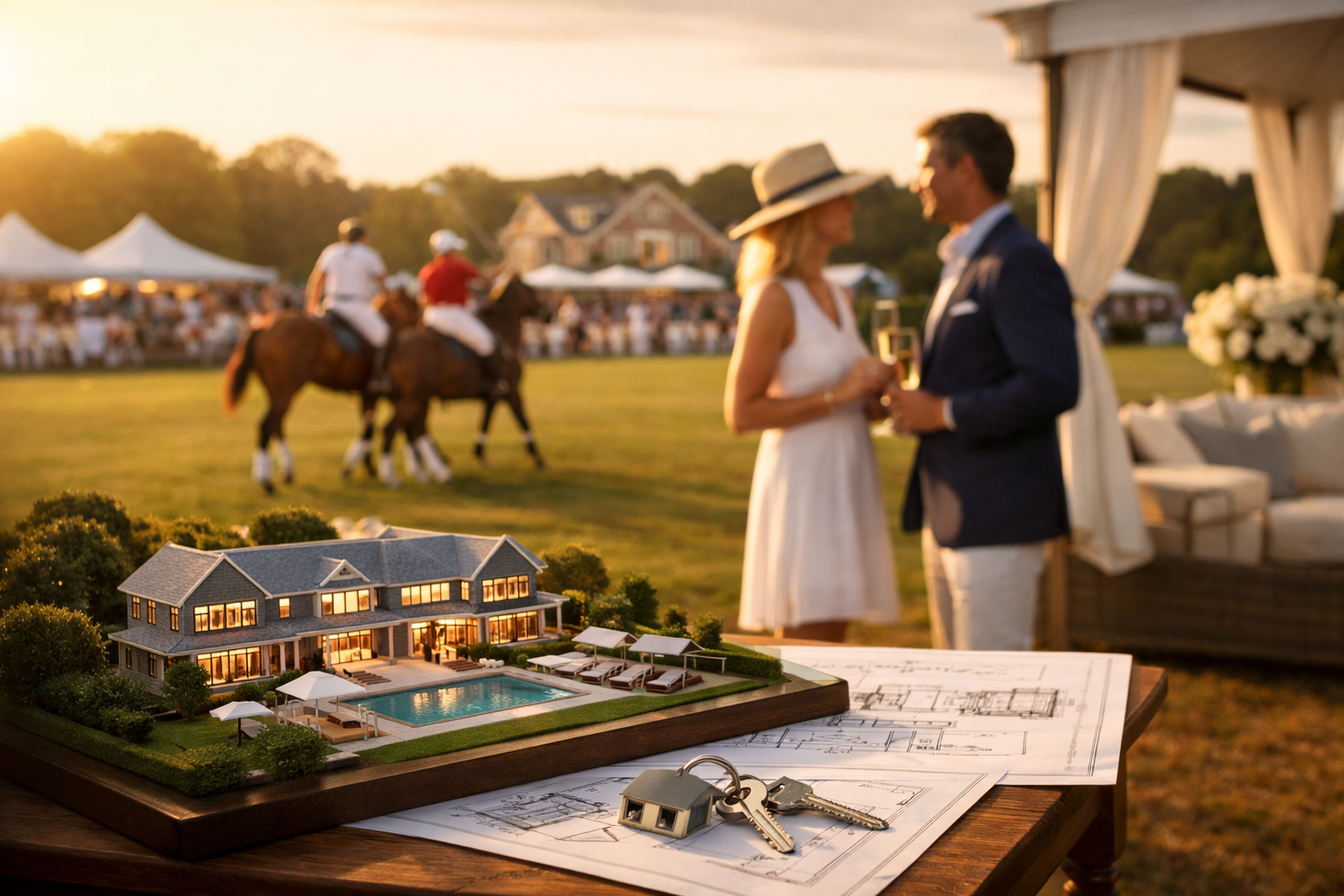 Polo, estates, and golden light