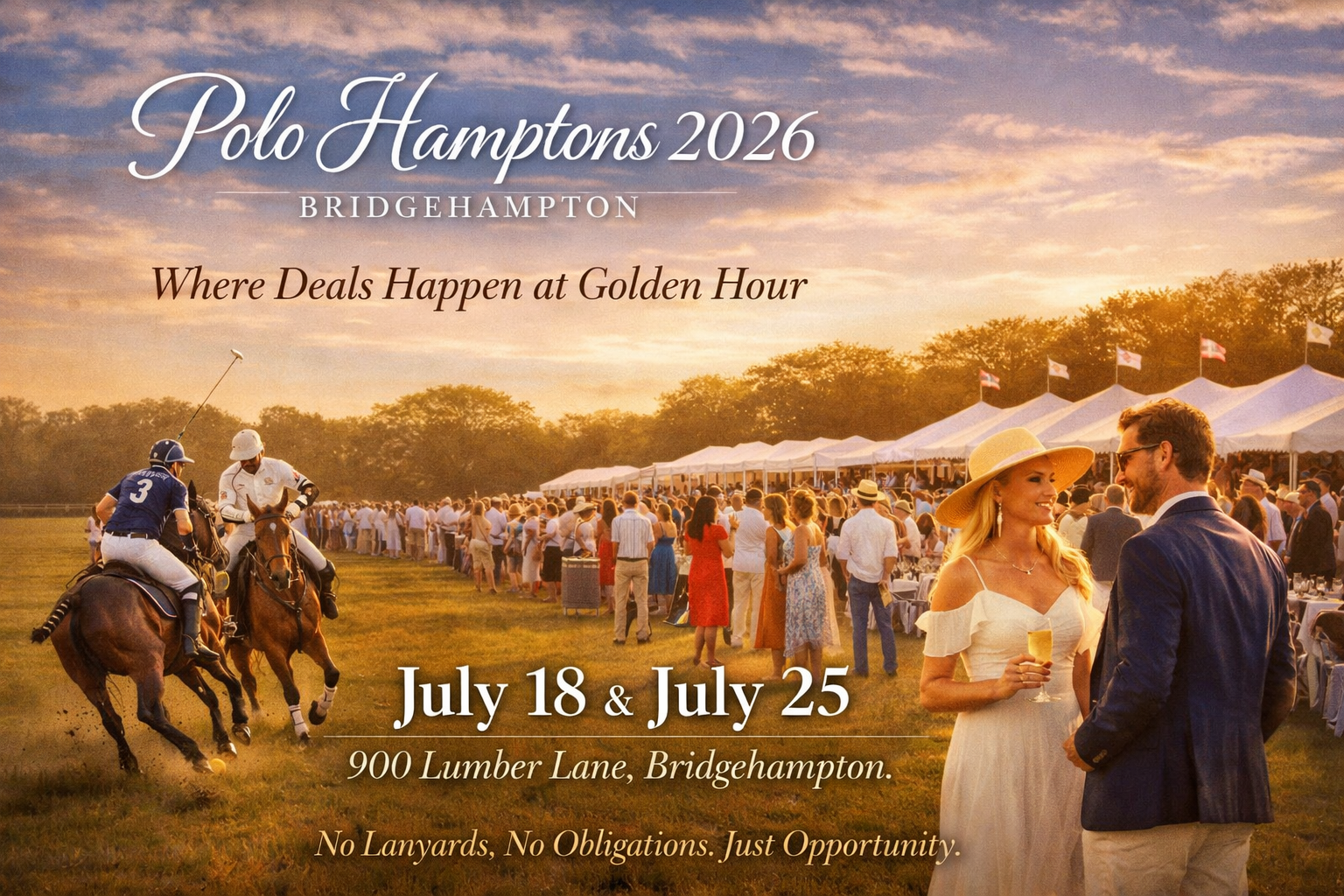 Polo match at golden hour