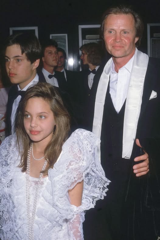 Young Angelina Jolie and Father John Voight
