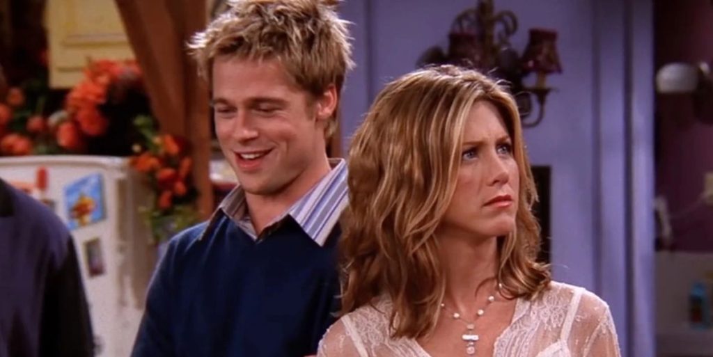 Jennifer Aniston, Brad Pitt in Friends Scene