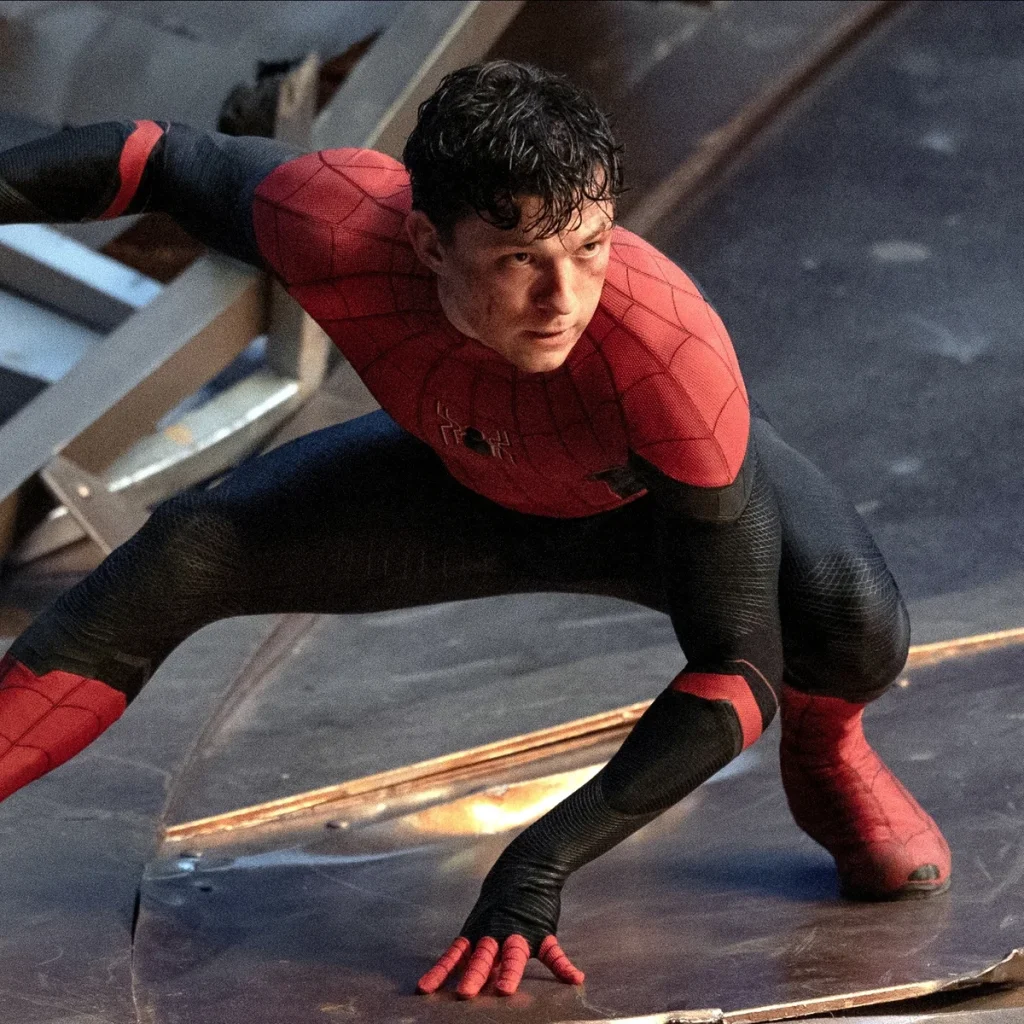 Tom Holland Spider Man low stance