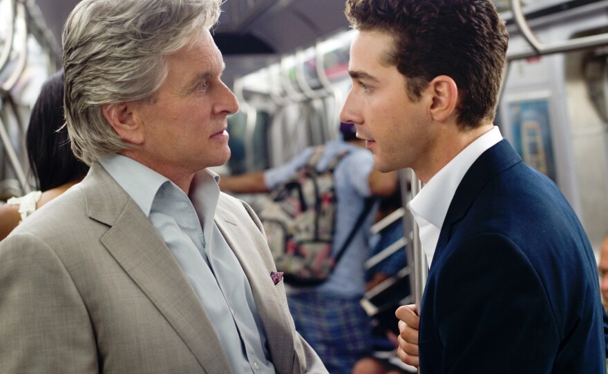 Wall St Money Never Sleeps Shia LeBouf Michael Douglas