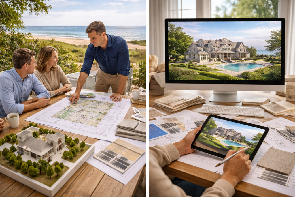 Pre-construction planning for a Hamptons home