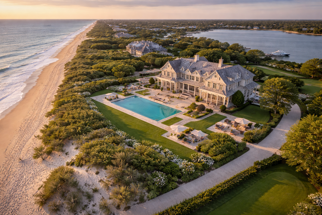 Golden hour at Southampton estate