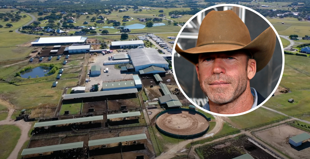 Taylor Sheridan net worth Yellowstone creator Bosque Ranch Vanity Fair portrait