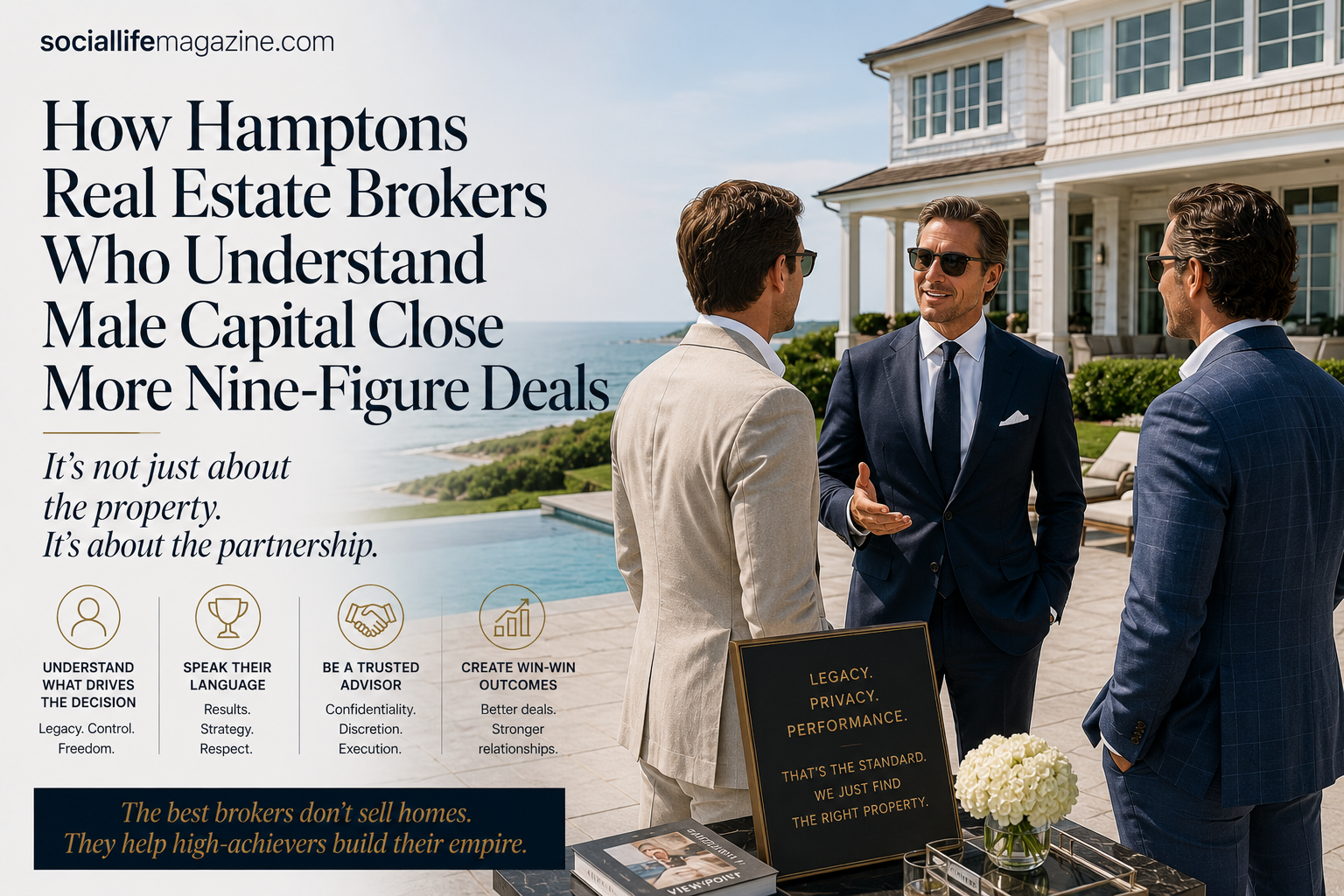 Hamptons Real Estate Brokers Male Capital Close Deals