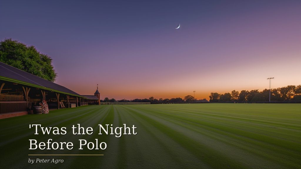 Hamptons polo grounds at dawn