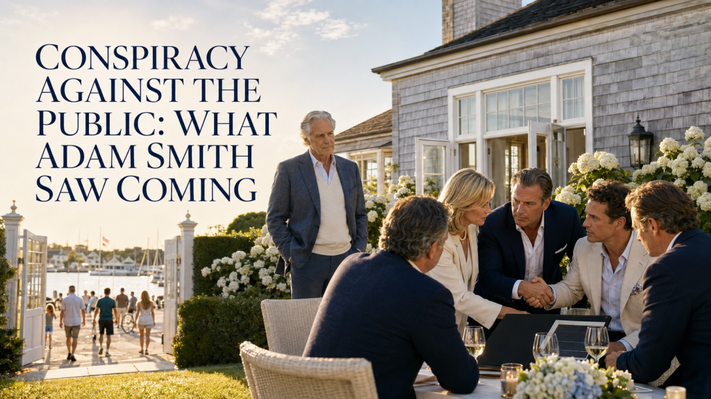 Adam Smith Conspiracy against the public